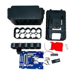 Корпус акумулятора стандарта Makita LXT BL1850 + контролер BMS + індікатор заряду - 10 х 21700 FOX-BL1850 case-10 - 21700 фото