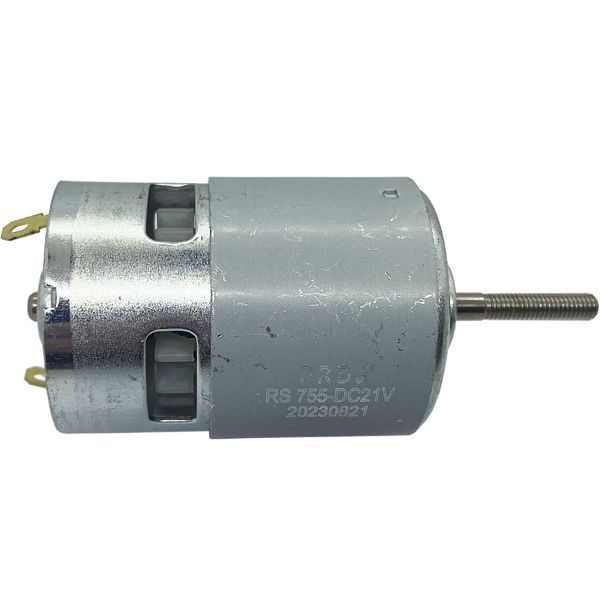FOX EXPERT Motor for Cordless Trimmer RQ755-DC21V, 12-21 V, 300 W, 13,500 rpm, M5 Right-Hand Thread Shaft (1 pc), Gray, FOX