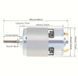 FOX EXPERT Motor for Cordless Trimmer RQ755-DC21V, 12-21 V, 300 W, 13,500 rpm, M5 Right-Hand Thread Shaft (1 pc), Gray, FOX