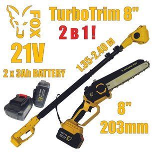 Акумуляторна ланцюгова пила FOX TurboTrim 8" + подовжувач 2.4м TurboTrim8 фото