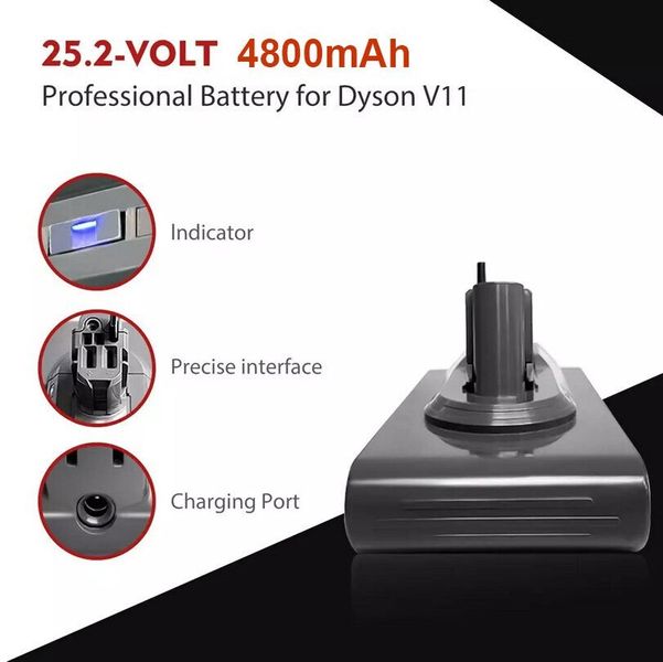 Аккумулятор DV11, 4.8Ah, 25.2V, Li-ion для Dyson V11 DV11 фото