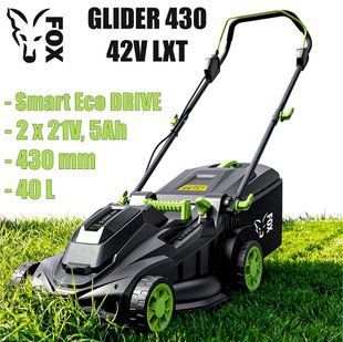 Акумуляторна газонокосарка FOX GLIDER 430 42V LXT (2 х 5Ah): ширина 43 см, травозбірник 40 л, мульчування Glider-5Ah фото